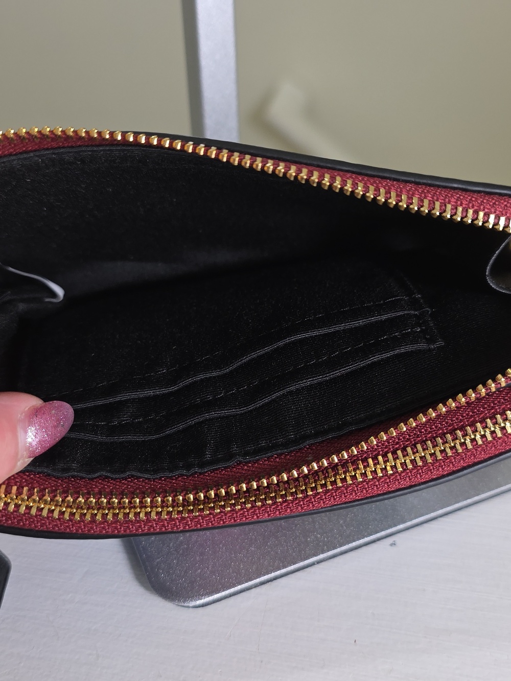 COACH C6022 Multicolor Striped Wristlet with Double Corner Zip Like NEW - Picture 11 of 13